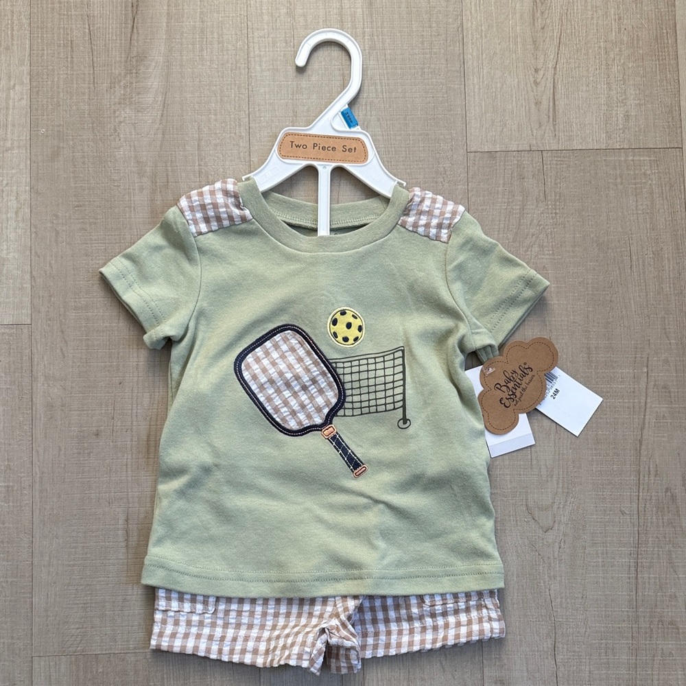 Baby Essentials - Baby Boys 2-Pc. Pickleball T-Shirt & Shorts Set - 24M